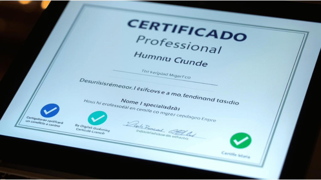 Certificado digital de conclusão de curso profissionalizante online reconhecido
