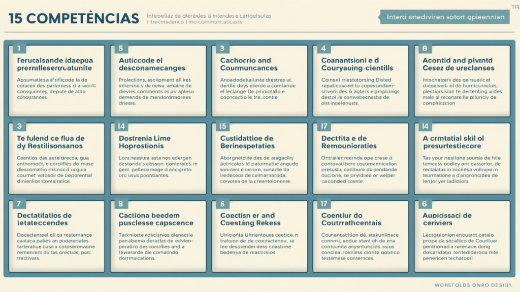 Infográfico das 15 competências do futuro segundo Fórum Econômico Mundial