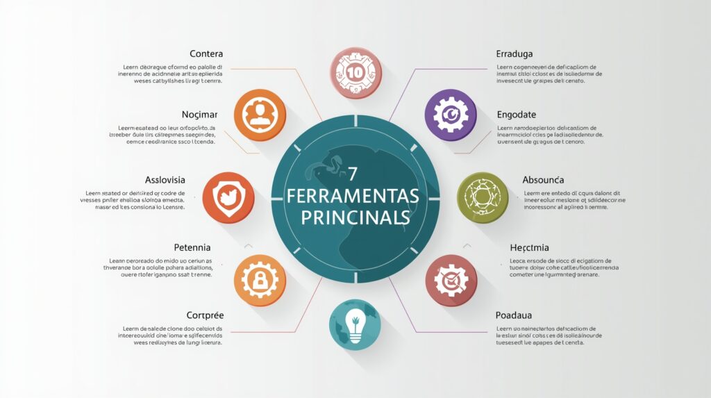 Infográfico com as 7 melhores ferramentas gratuitas para estudar