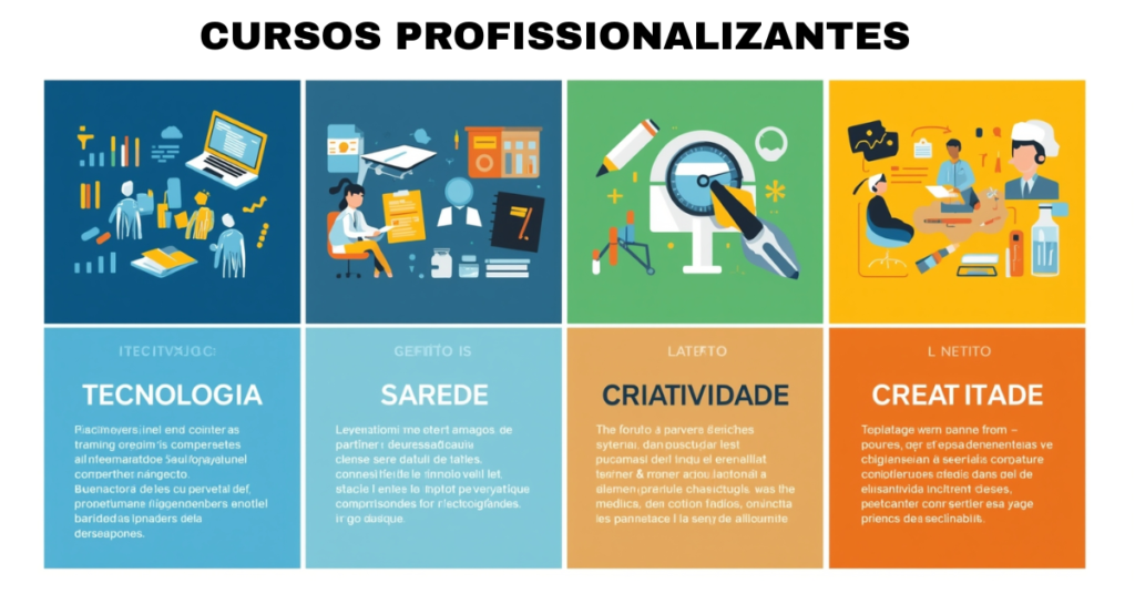 Tipos de cursos profissionalizantes online disponíveis em diversas áreas