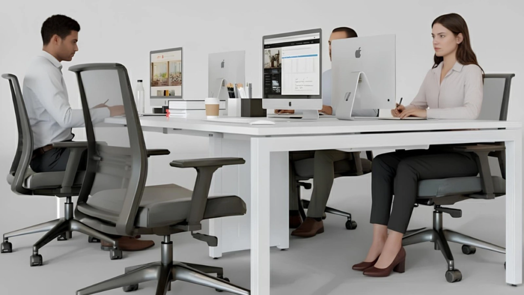 Profissional qualificado trabalhando em ambiente corporativo moderno